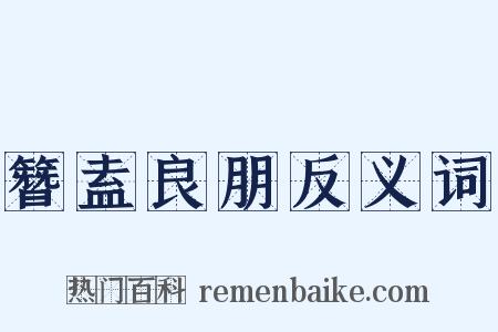 簪盍良朋反义词是什么意思的图片